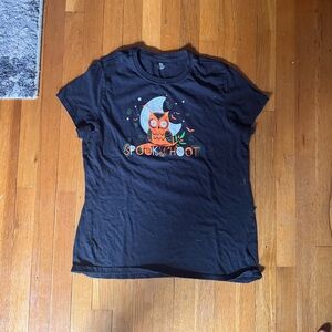 Black Spooky Hoot Owl T-Shirt girls XL(16-18)